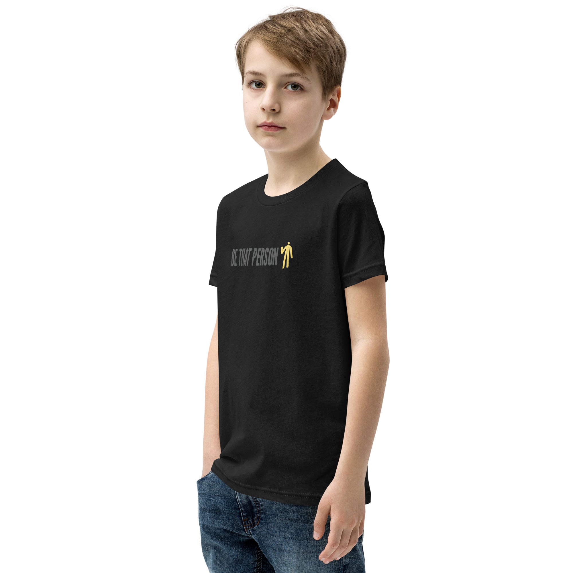 Youth Short Sleeve T-Shirt - Yellow Logo