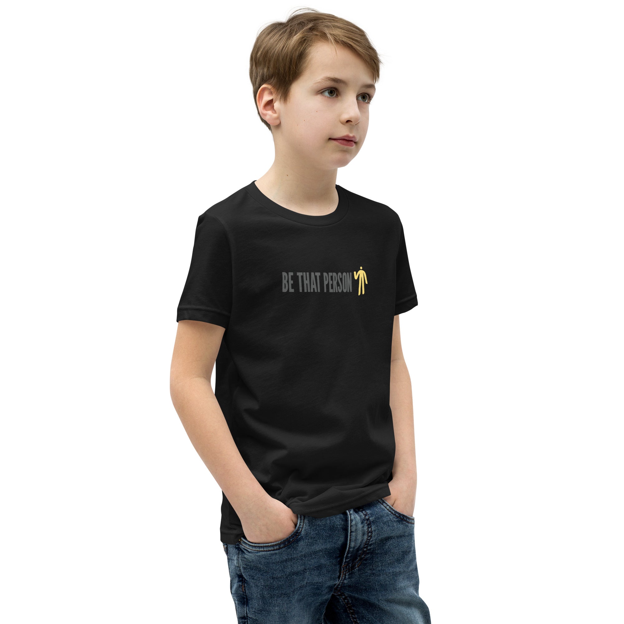 Youth Short Sleeve T-Shirt - Yellow Logo